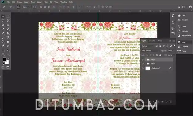 tampilan template undangan psd