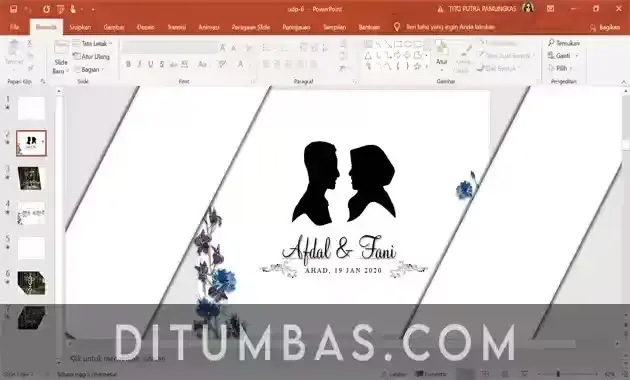 tampilan template undangan digital ppt