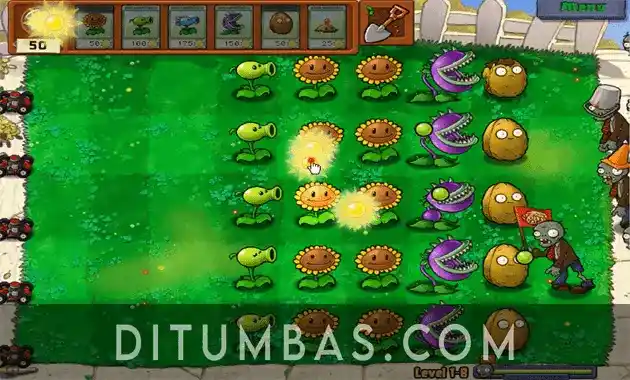 tampilan game plants vs zombies goty edition pc