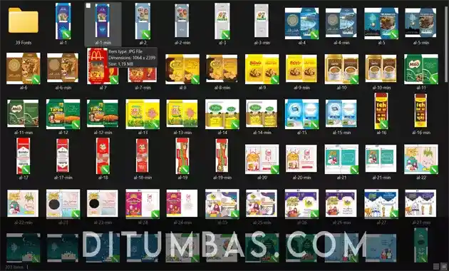 include file amplop lebaran cdr, font dan preview