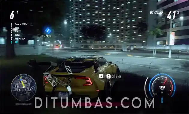 tampilan game nfs heat pc