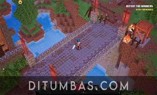 tampilan game minecraft dungeons cloudy climb pc