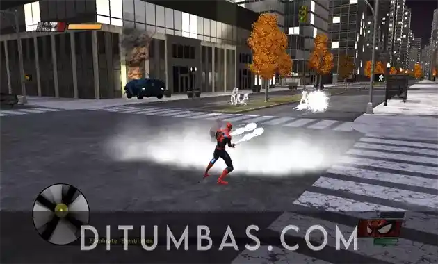 tampilan spiderman web of shadows pc