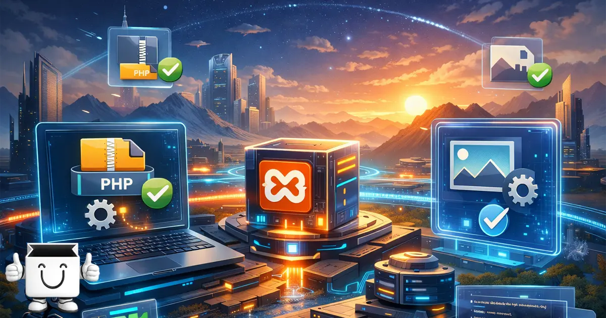 cara mengaktifkan extension zip gd xampp